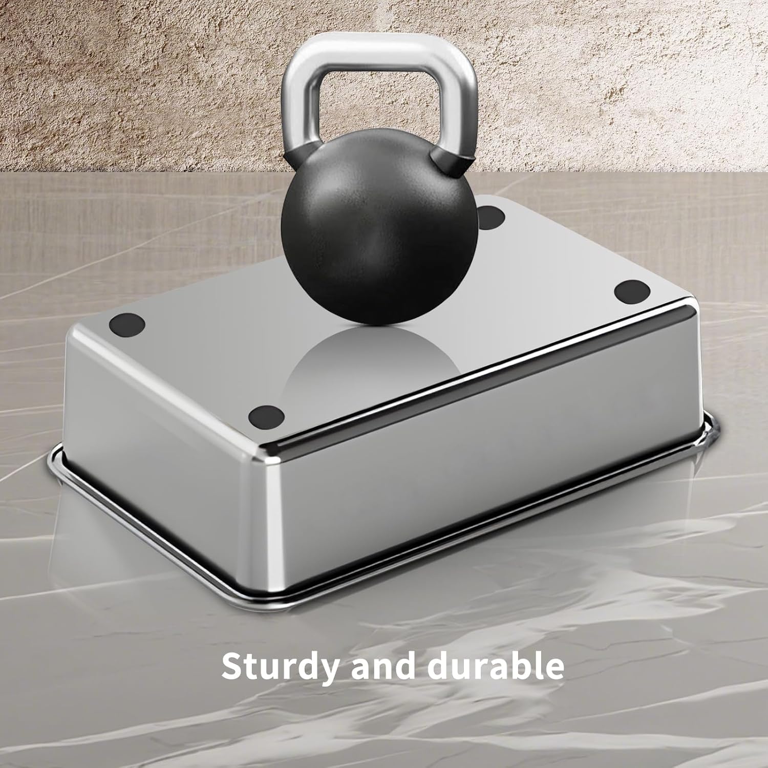 Black L10 Stainless Steel Cat Litter Box| Thickened, Scratch-Resistant & Leak-Proof, Non-Stick Surface, Easy to Clean, Suitable for All Cat Sizes