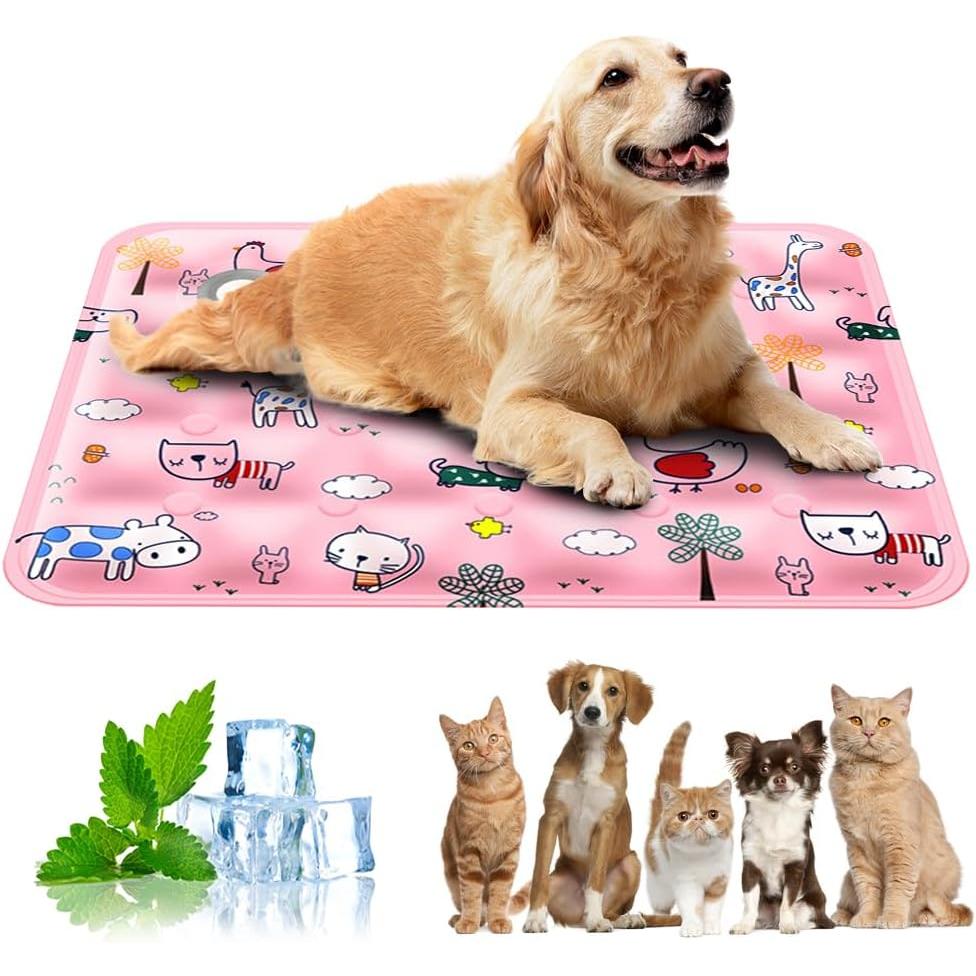 Dog Cooling Mat, 2025 New Lightweight Summer Cooling Pet Mats, Durable and Comfortable Cool Blanket for Dogs, Portable Cool Blanket for Small Pets, Hot Weather Pets (Blue02, X-Large) summer dogessentials