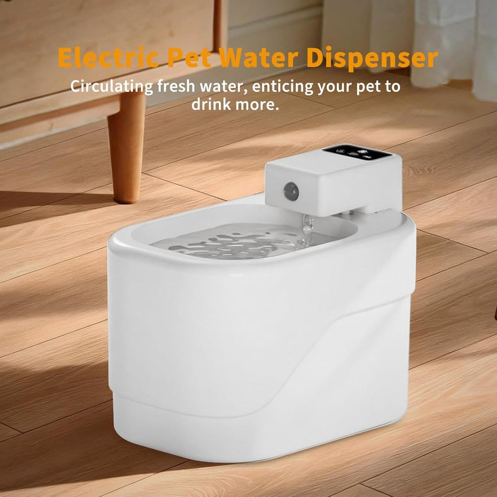 Automatic Pet Water Dispenser |   2L Cordless Dispenser |   Rechargeable Cat Water Fountain |   for Kitten Small Animal Indoor Floor Living Room