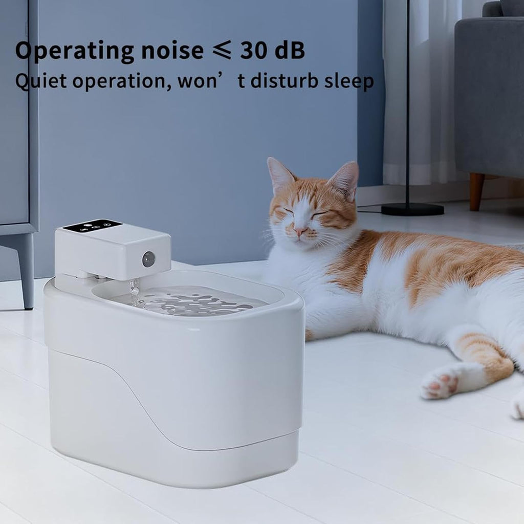 Automatic Pet Water Dispenser |   2L Cordless Dispenser |   Rechargeable Cat Water Fountain |   for Kitten Small Animal Indoor Floor Living Room