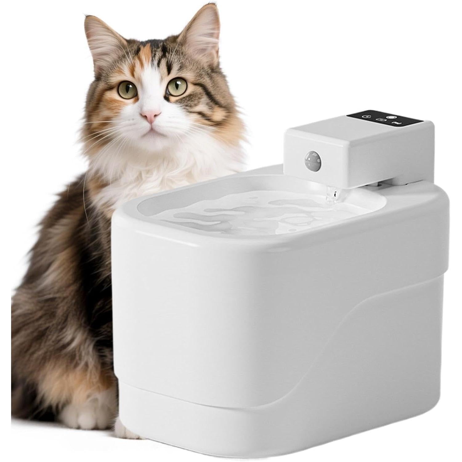 Automatic Pet Water Dispenser |   2L Cordless Dispenser |   Rechargeable Cat Water Fountain |   for Kitten Small Animal Indoor Floor Living Room