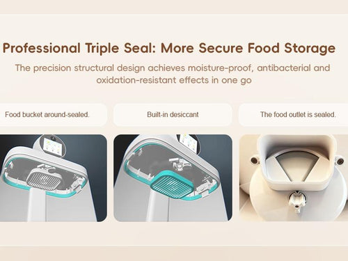 Automatic Cat Feeder with Camera 360°, 2k HD Video Night Vision, AI-Powered for Auto Pet Tracking, 5G/2.4G Wi-Fi & 2-Way Audio, Smart APP Control, Low Food Alert, 5.5L Timed Pet Feeder