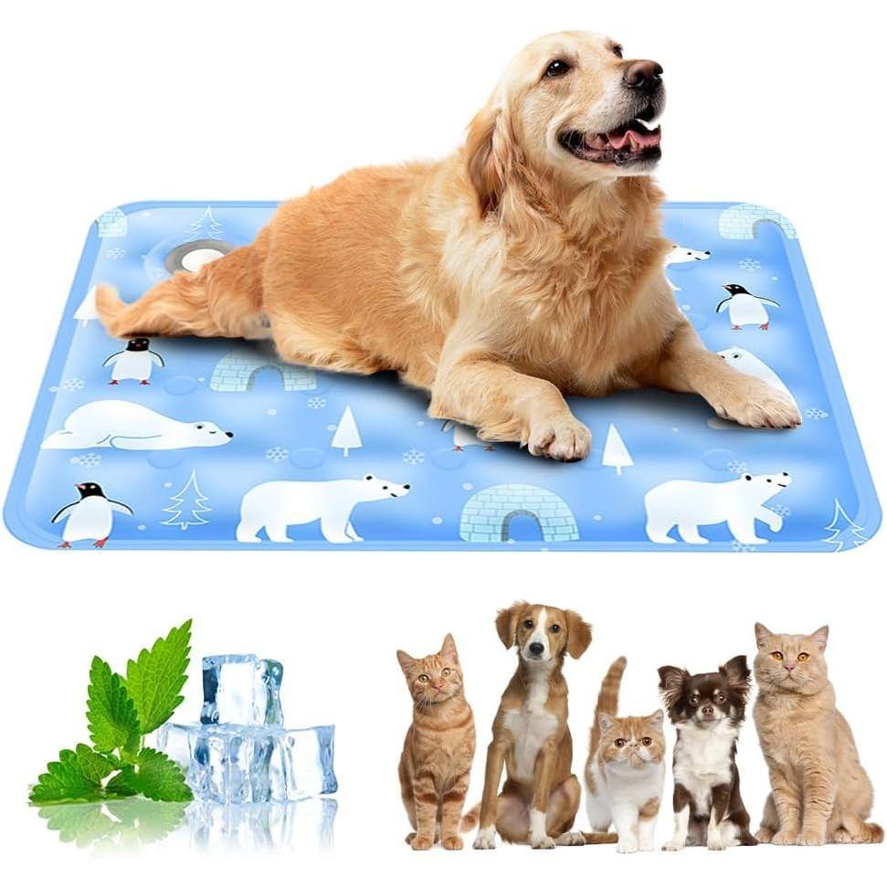 Dog Cooling Mat, 2025 New Lightweight Summer Cooling Pet Mats, Durable and Comfortable Cool Blanket for Dogs, Portable Cool Blanket for Small Pets, Hot Weather Pets (Blue02, X-Large) summer dogessentials