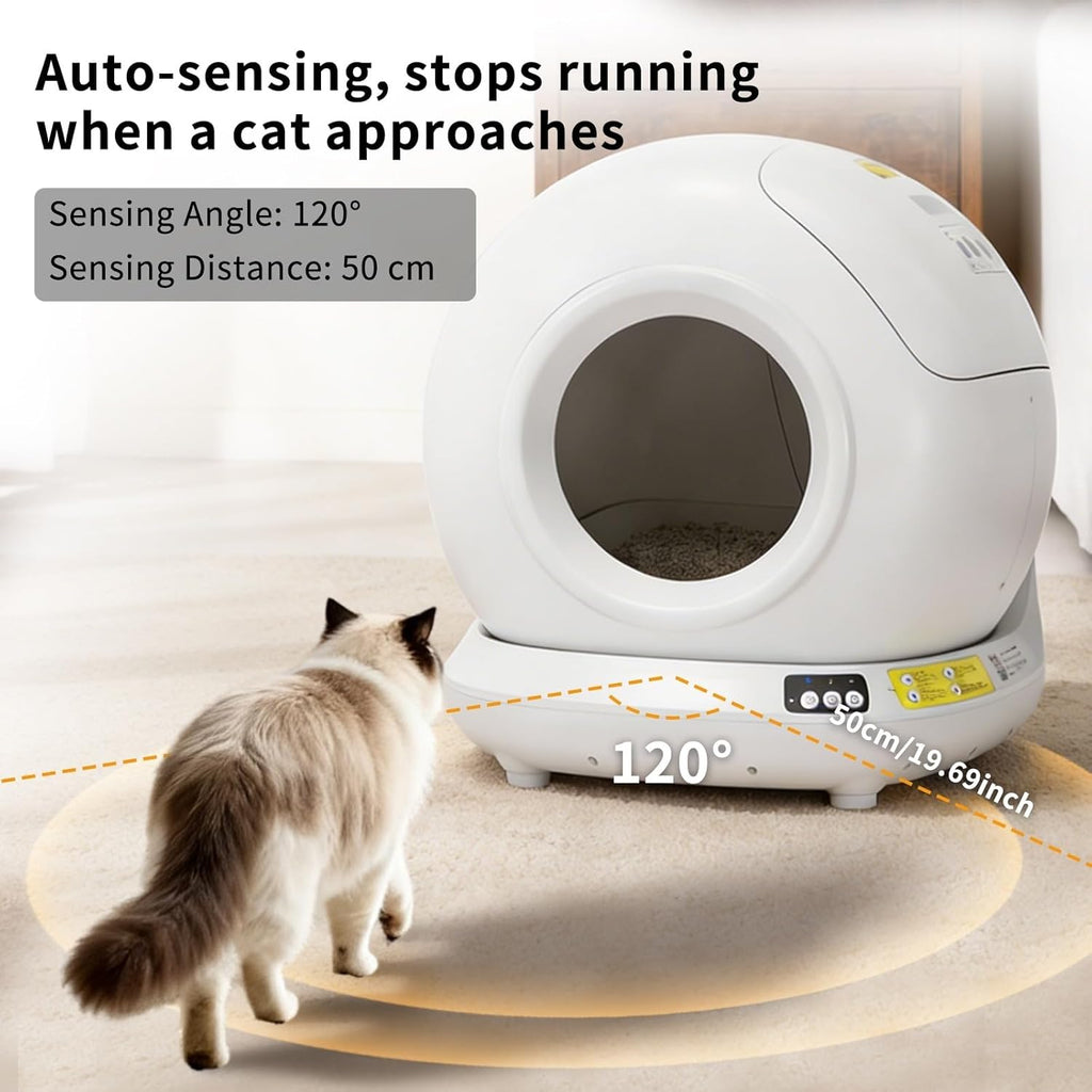 Fully Automatic Cat Litter Box, Pet Supplies Automatic Litter Tray for Cats, Automatic Litter Box