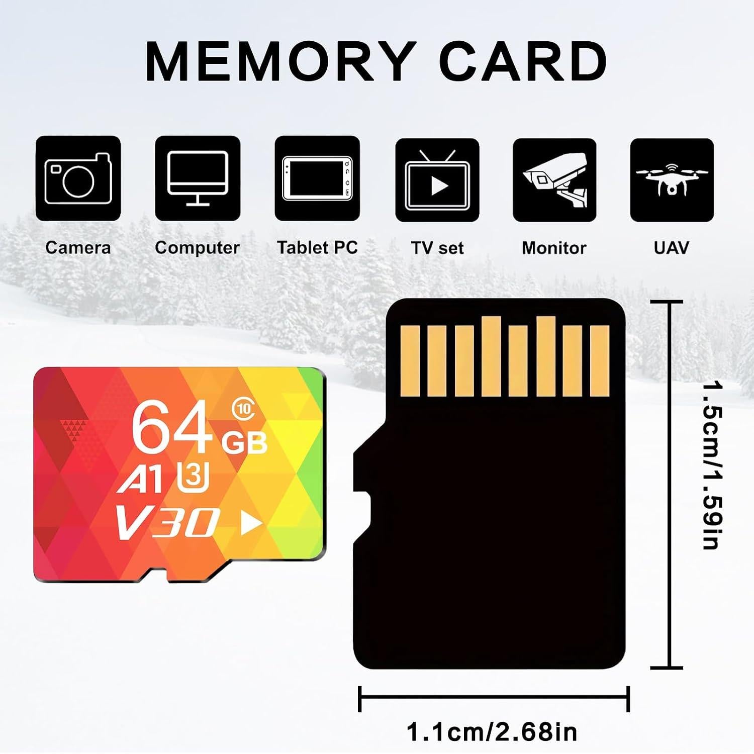 Monitoring Grade high-Speed SD Card, Stable Read and Write, Dedicated for All-Weather Security Monitoring
