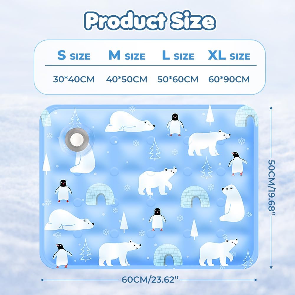 Dog Cooling Mat, 2025 New Lightweight Summer Cooling Pet Mats, Durable and Comfortable Cool Blanket for Dogs, Portable Cool Blanket for Small Pets, Hot Weather Pets (Blue02, X-Large) summer dogessentials