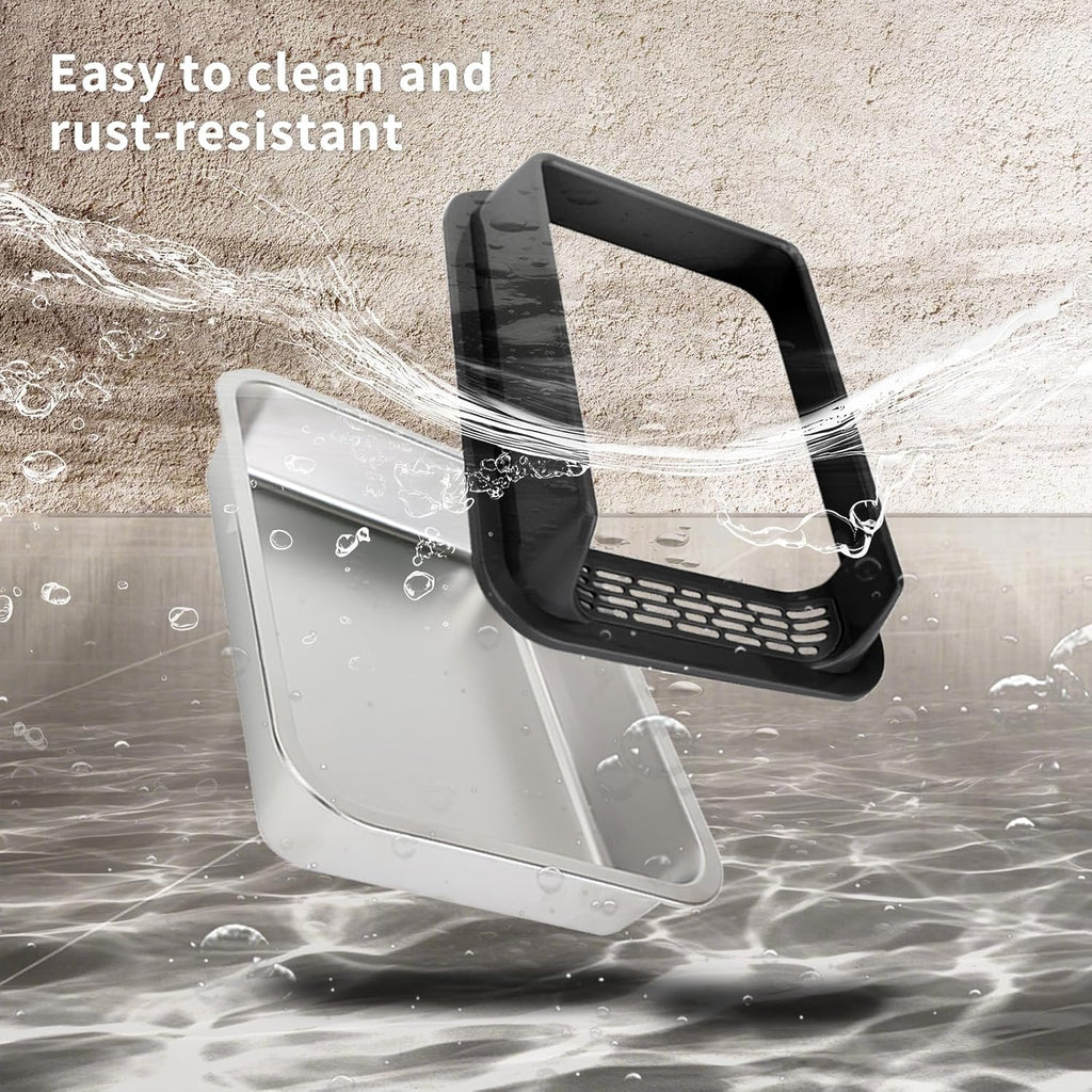Black L10 Stainless Steel Cat Litter Box| Thickened, Scratch-Resistant & Leak-Proof, Non-Stick Surface, Easy to Clean, Suitable for All Cat Sizes