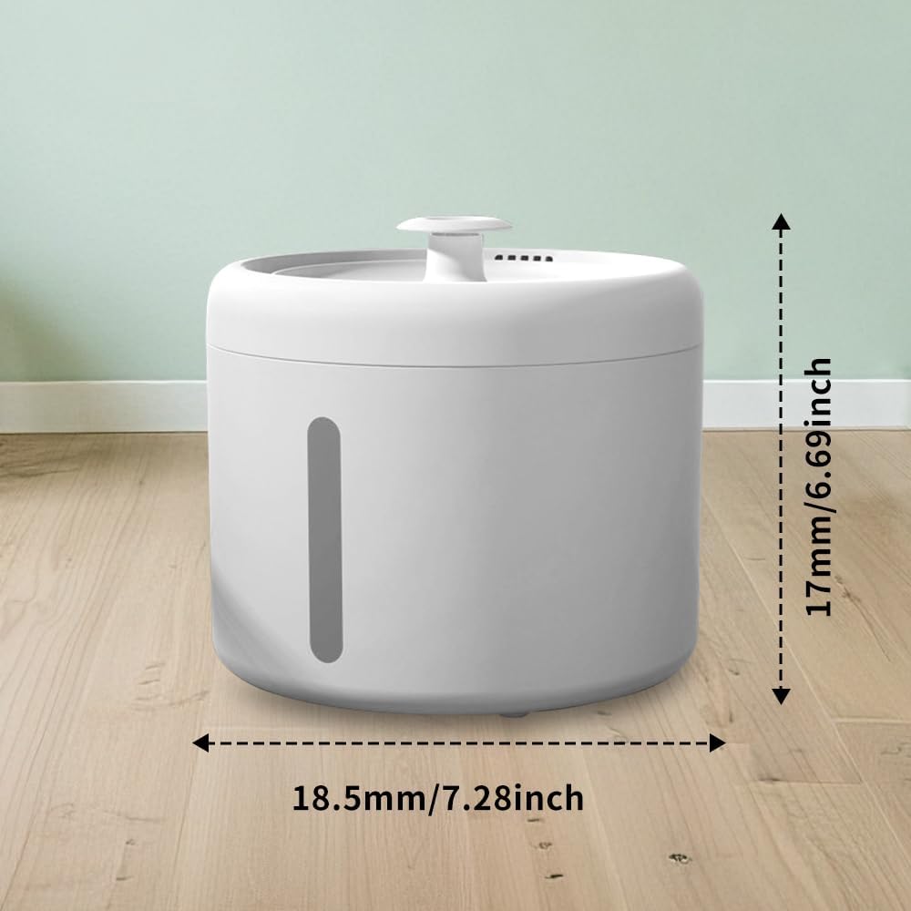 Circular pet Water Dispenser, Silent circulating Water, Filtered Clean, Large Capacity, no Leakage, Allowing Cats and Dogs to Drink with Peace of Mind