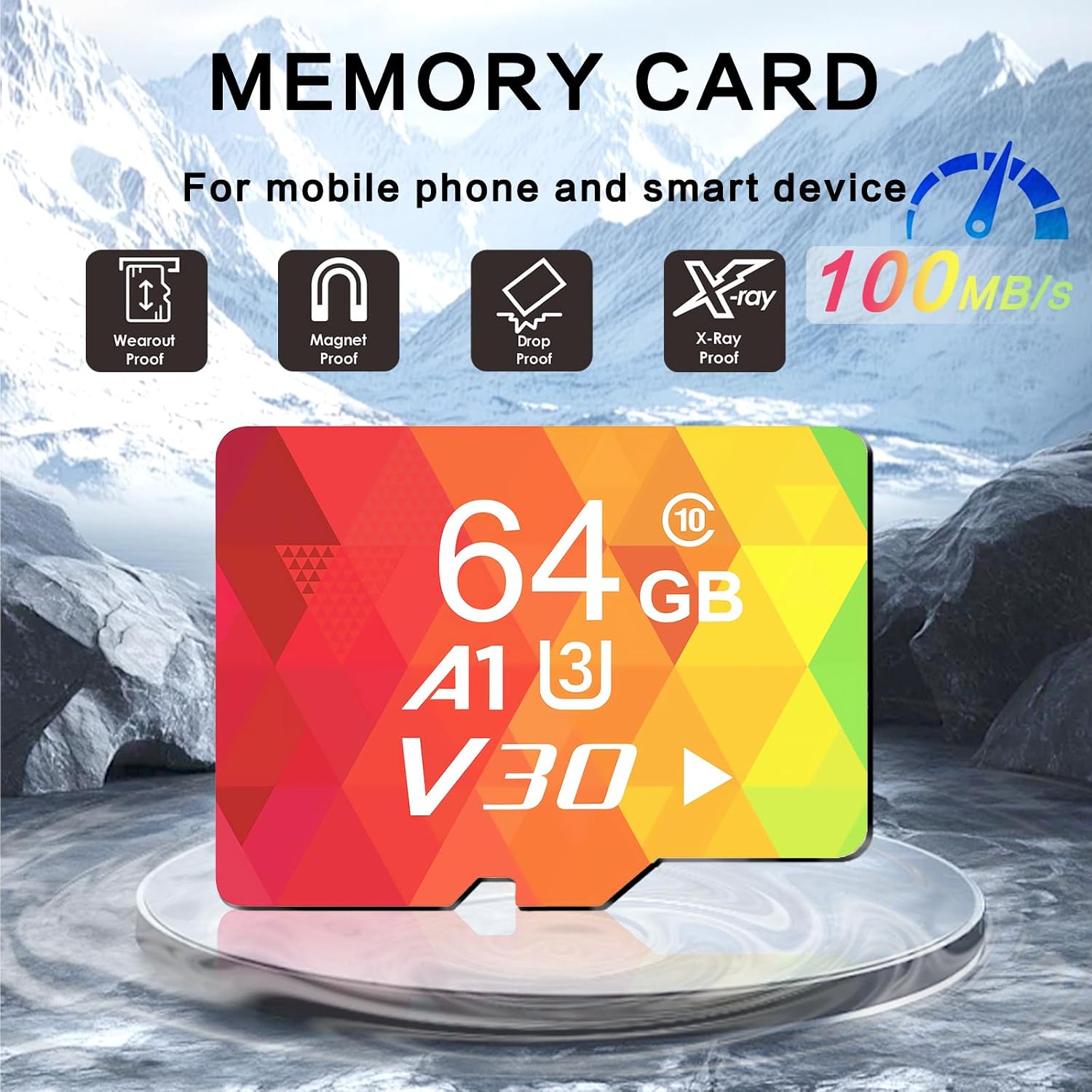Monitoring Grade high-Speed SD Card, Stable Read and Write, Dedicated for All-Weather Security Monitoring