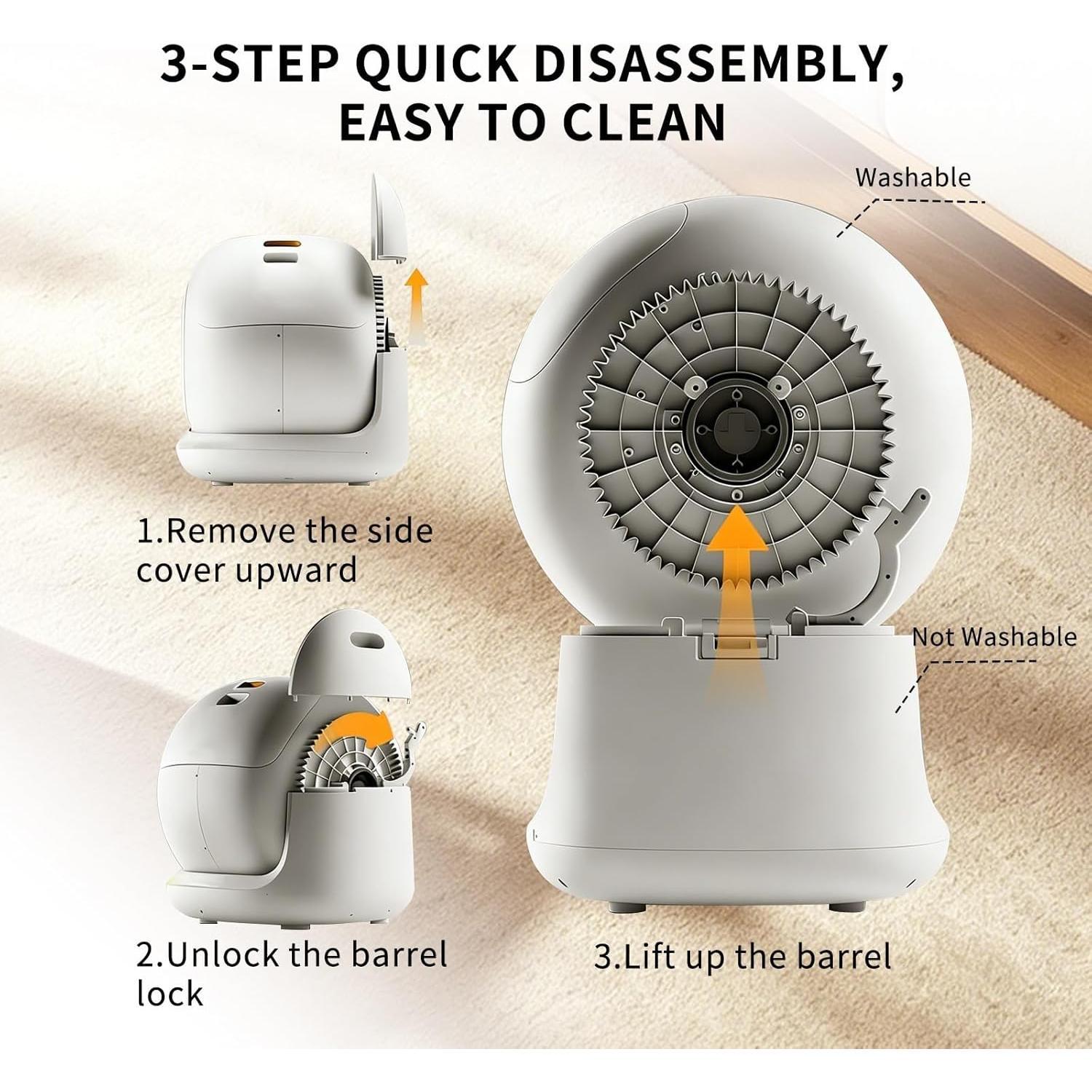 Fully Automatic Cat Litter Box, Pet Supplies Automatic Litter Tray for Cats, Automatic Litter Box