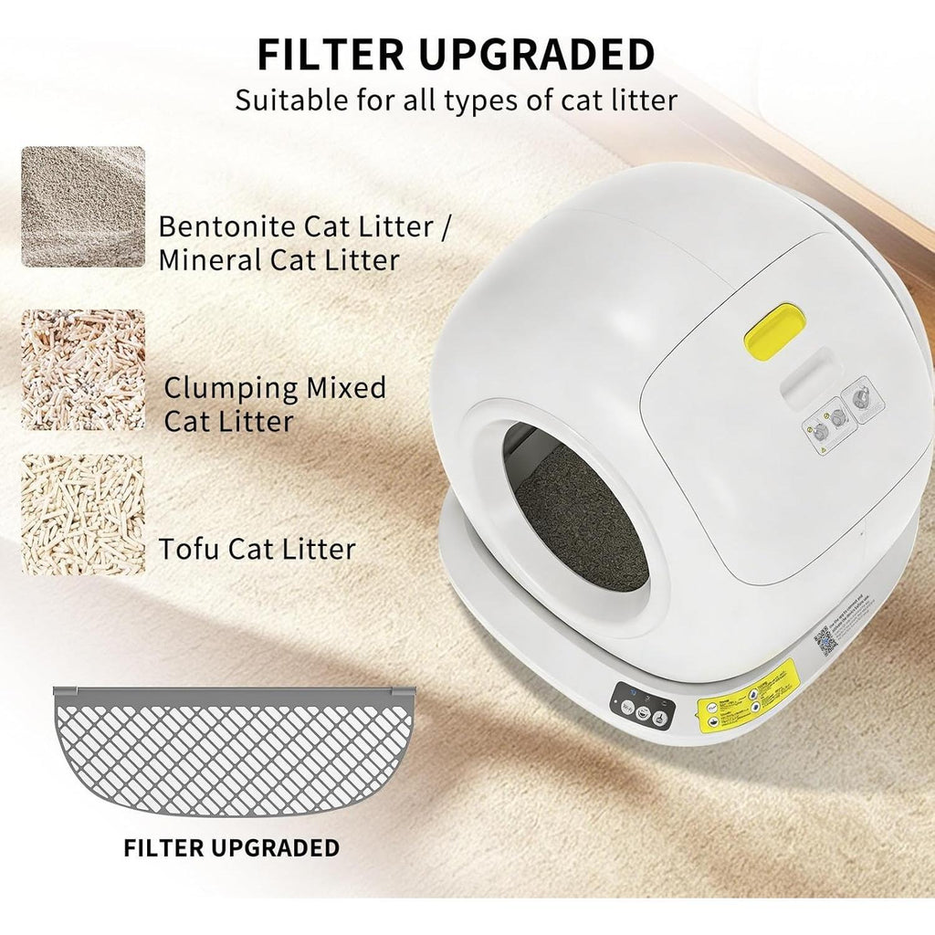 Fully Automatic Cat Litter Box, Pet Supplies Automatic Litter Tray for Cats, Automatic Litter Box