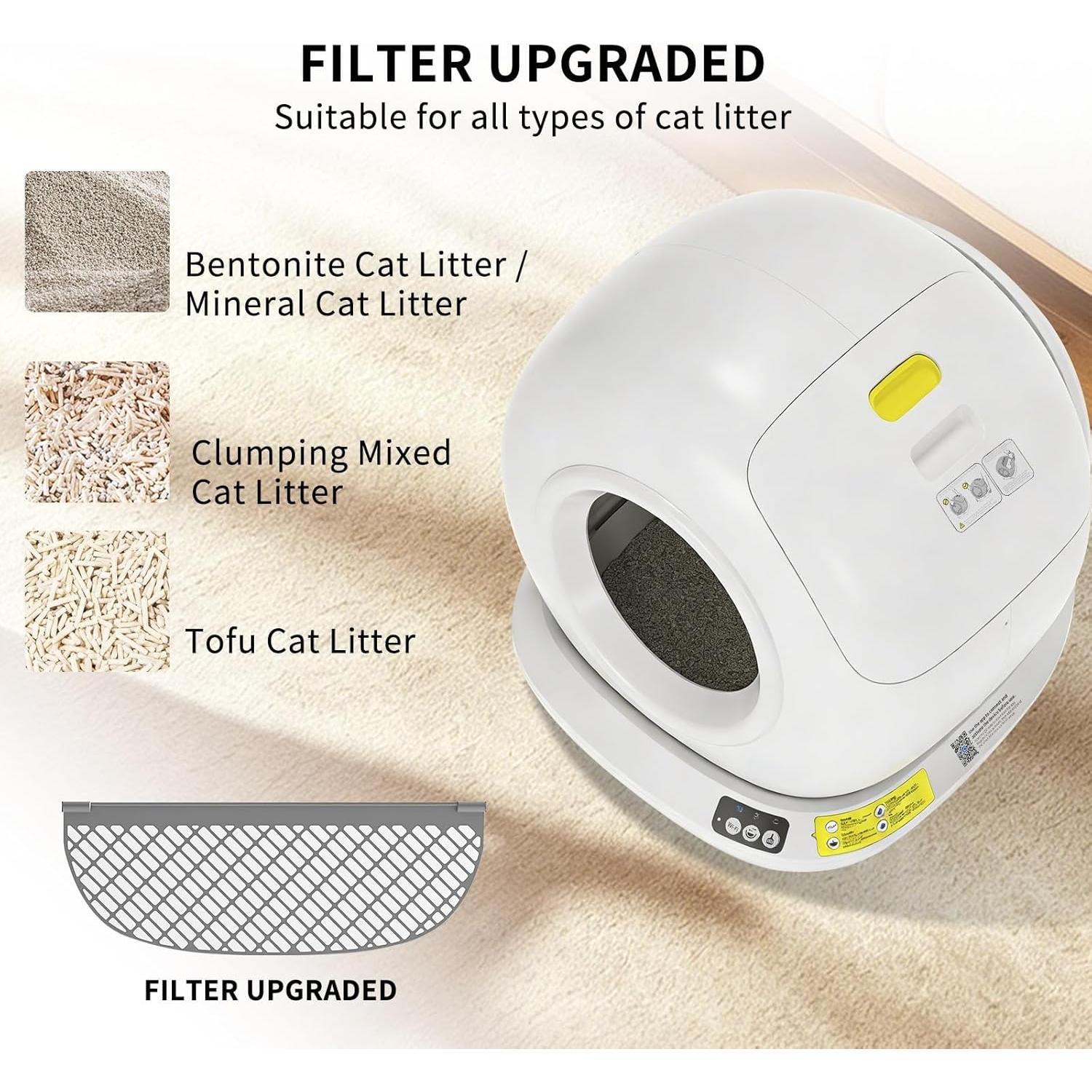 Fully Automatic Cat Litter Box, Pet Supplies Automatic Litter Tray for Cats, Automatic Litter Box
