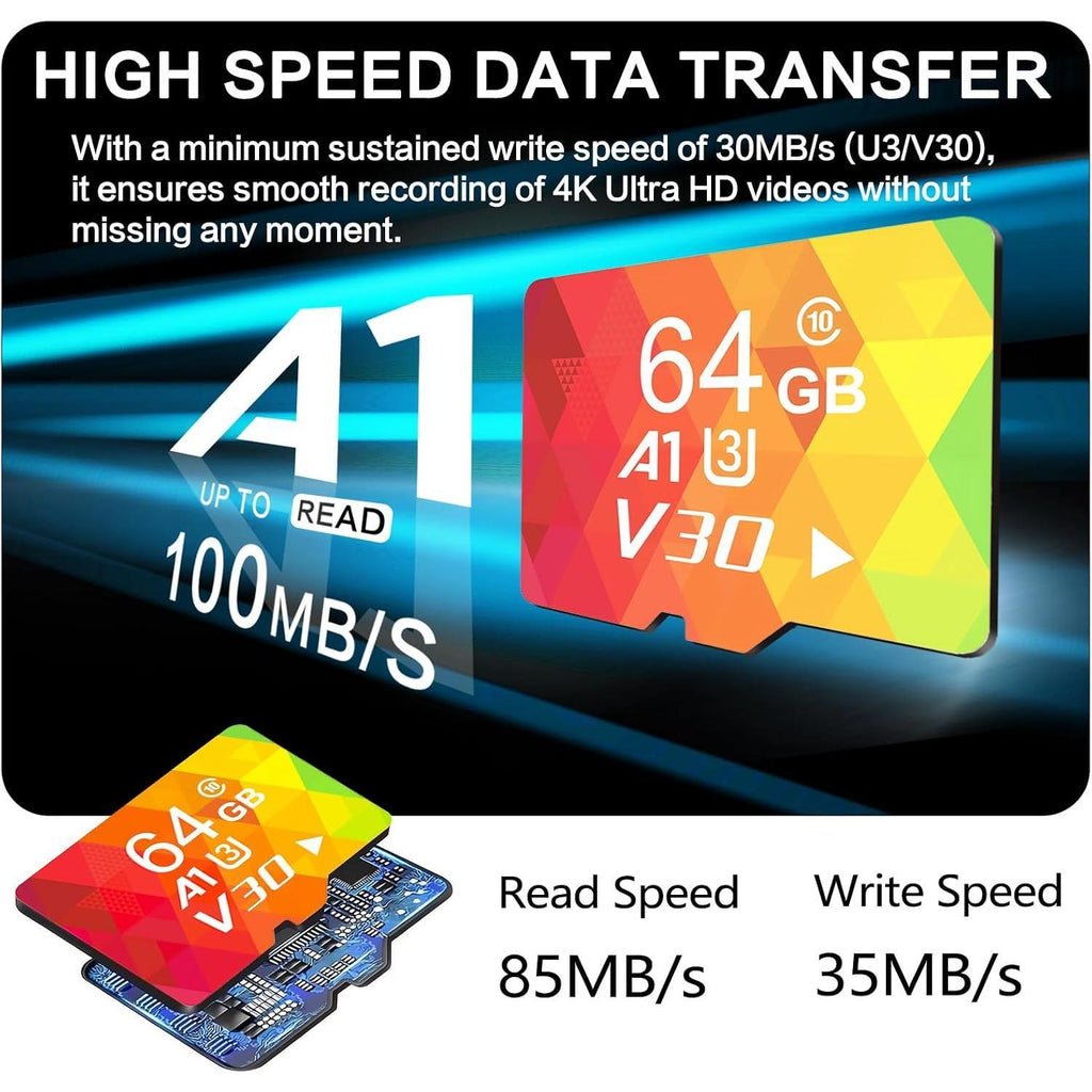 Monitoring Grade high-Speed SD Card, Stable Read and Write, Dedicated for All-Weather Security Monitoring